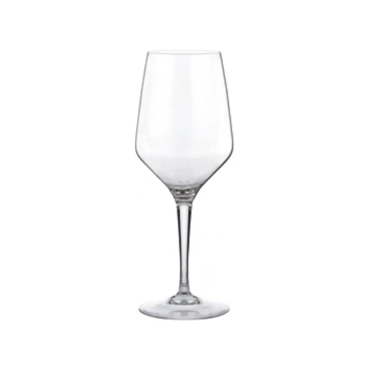 Vorderansicht eines transparenten Mencia Weinglas 25 cl. geeignet für Weiß- oder Rotwein. Vorderansicht eines transparenten Mencia Weinglas 25 cl. geeignet für Weiß- oder Rotwein.
