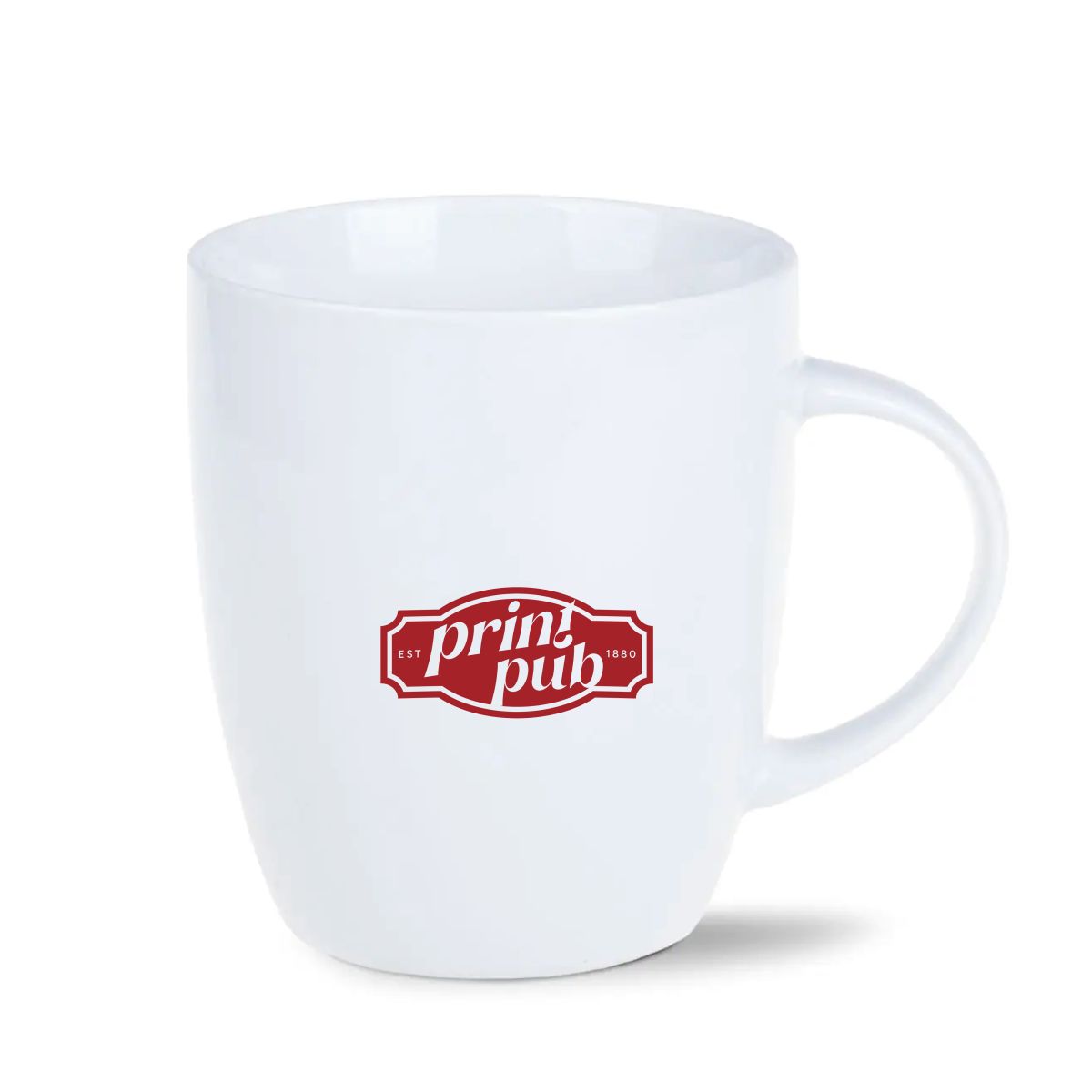 Mini Specta Tasse 28 cl. mit einfarbigem PrintPub Logo auf der Vorderseite.