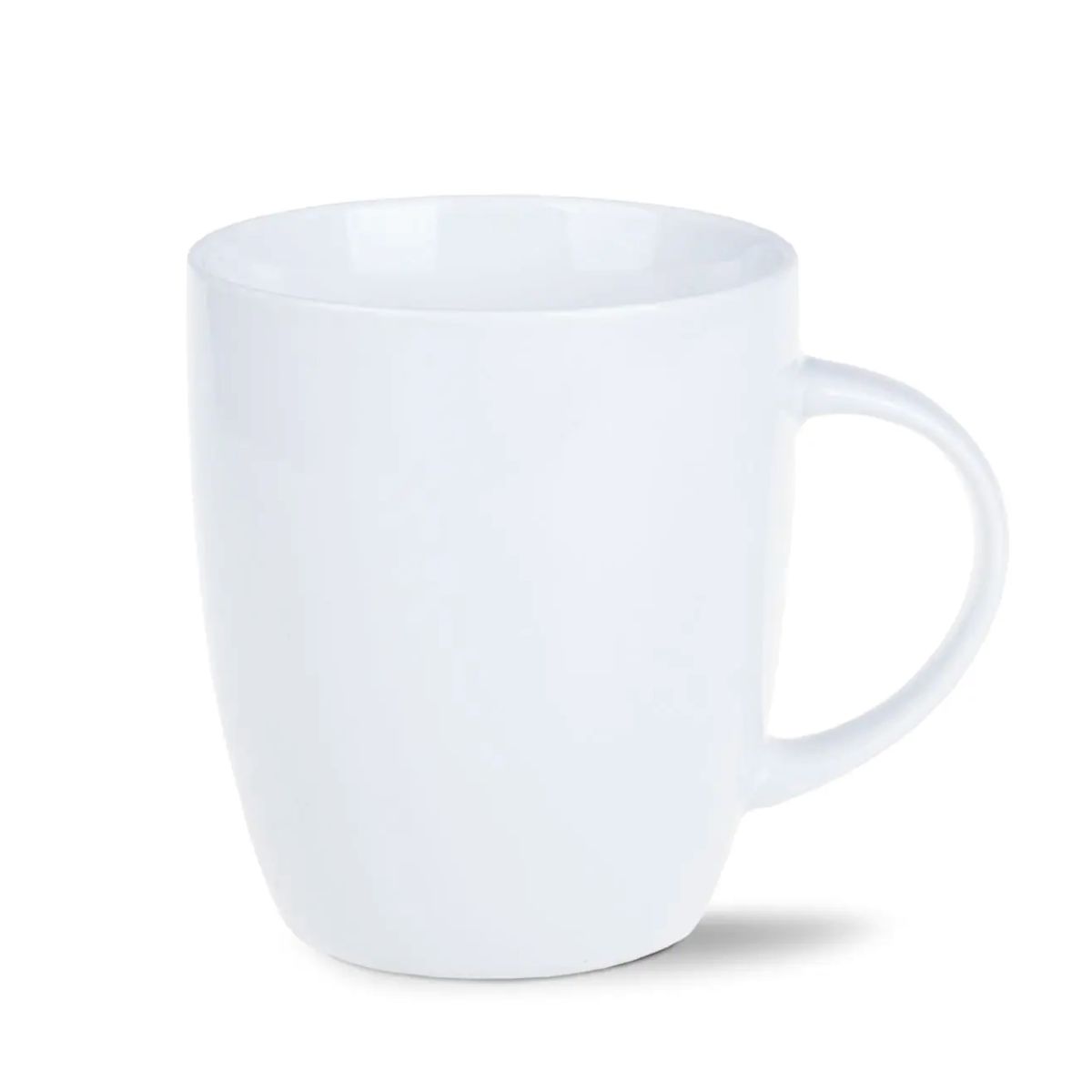 Vorderansicht des Mini Specta Tasse 28 cl. aus weißem Porzellan mit gerader Wand und Henkel. Vorderansicht des Mini Specta Tasse 28 cl. aus weißem Porzellan mit gerader Wand und Henkel.