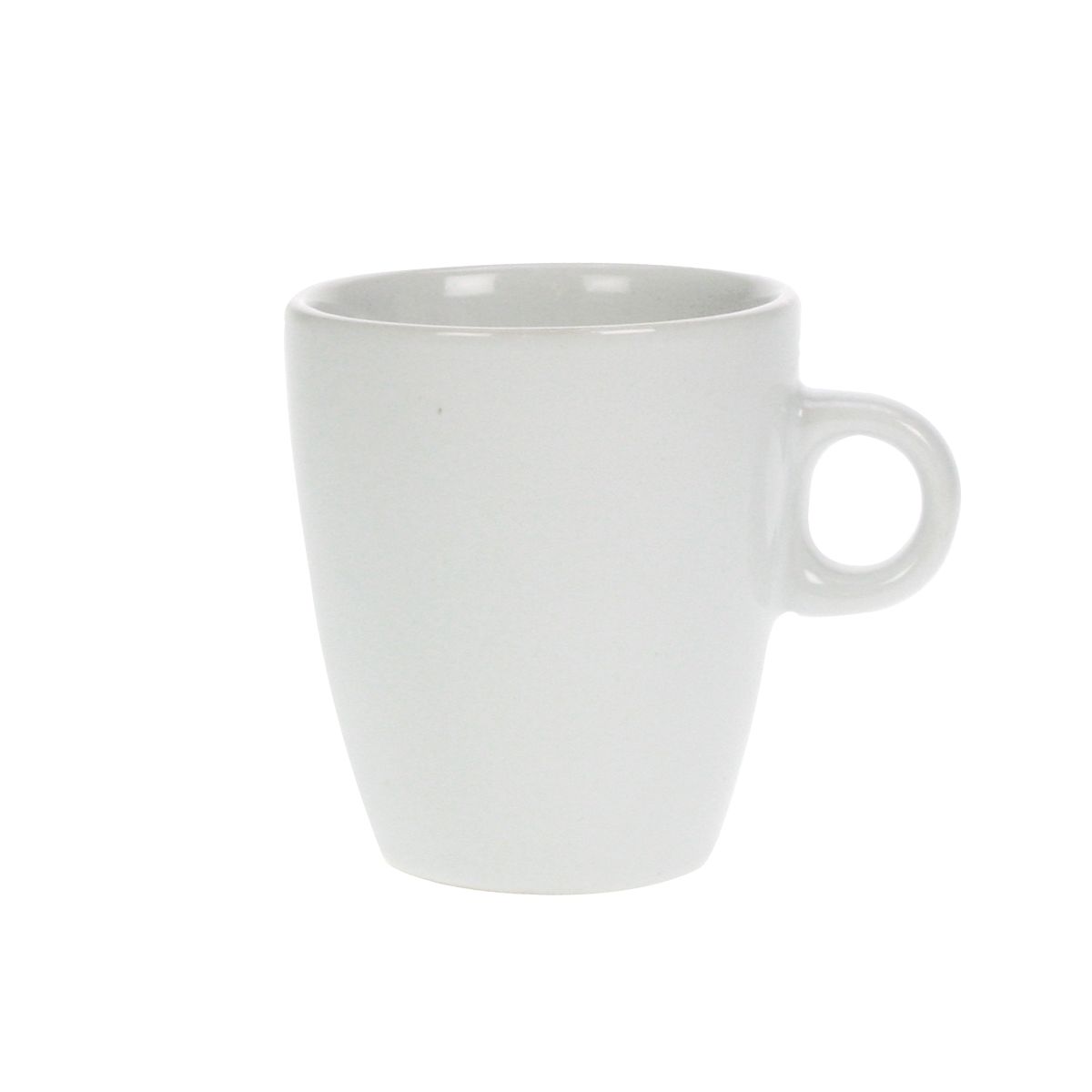 Weißer 18 cl Becher Sonja aus Porzellan mit glatter Oberfläche Weißer 18 cl Becher Sonja aus Porzellan mit glatter Oberfläche