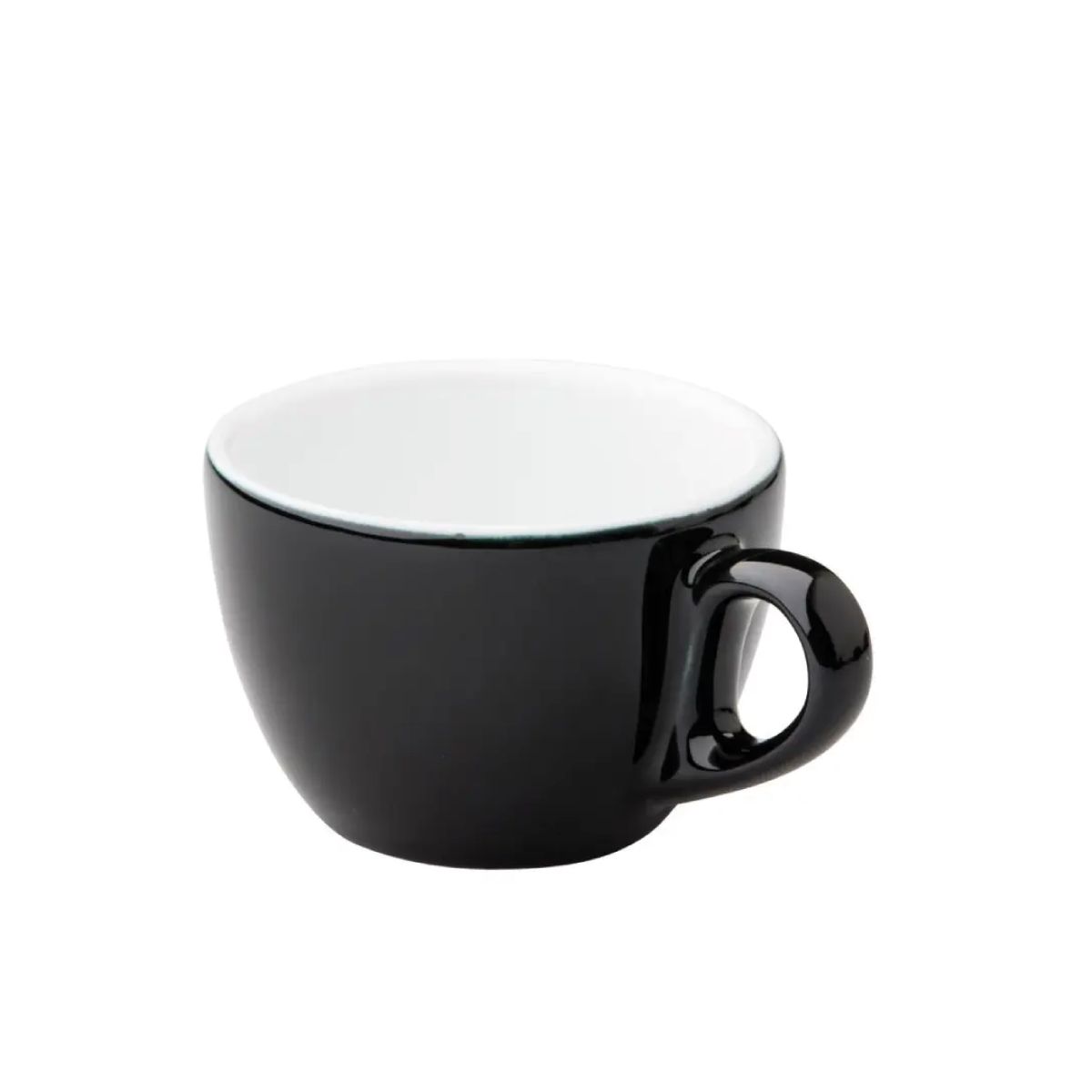 Style Kaffeetasse 15 cl. in Schwarz-Weiß, in der Vorderansicht mit klassischem Design.