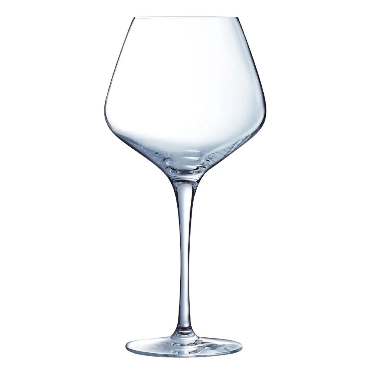 Frontalansicht des Sublym Gin Tonic Glas 60 cl aus transparentem Glas mit kugelförmigem Kelch. Frontalansicht des Sublym Gin Tonic Glas 60 cl aus transparentem Glas mit kugelförmigem Kelch.