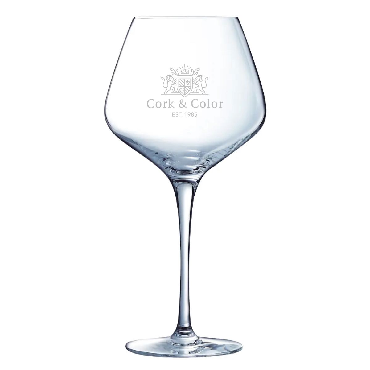 Sublym Gin Tonic Glas 60 cl mit eingraviertem CorkColor Logo auf der Vorderseite.