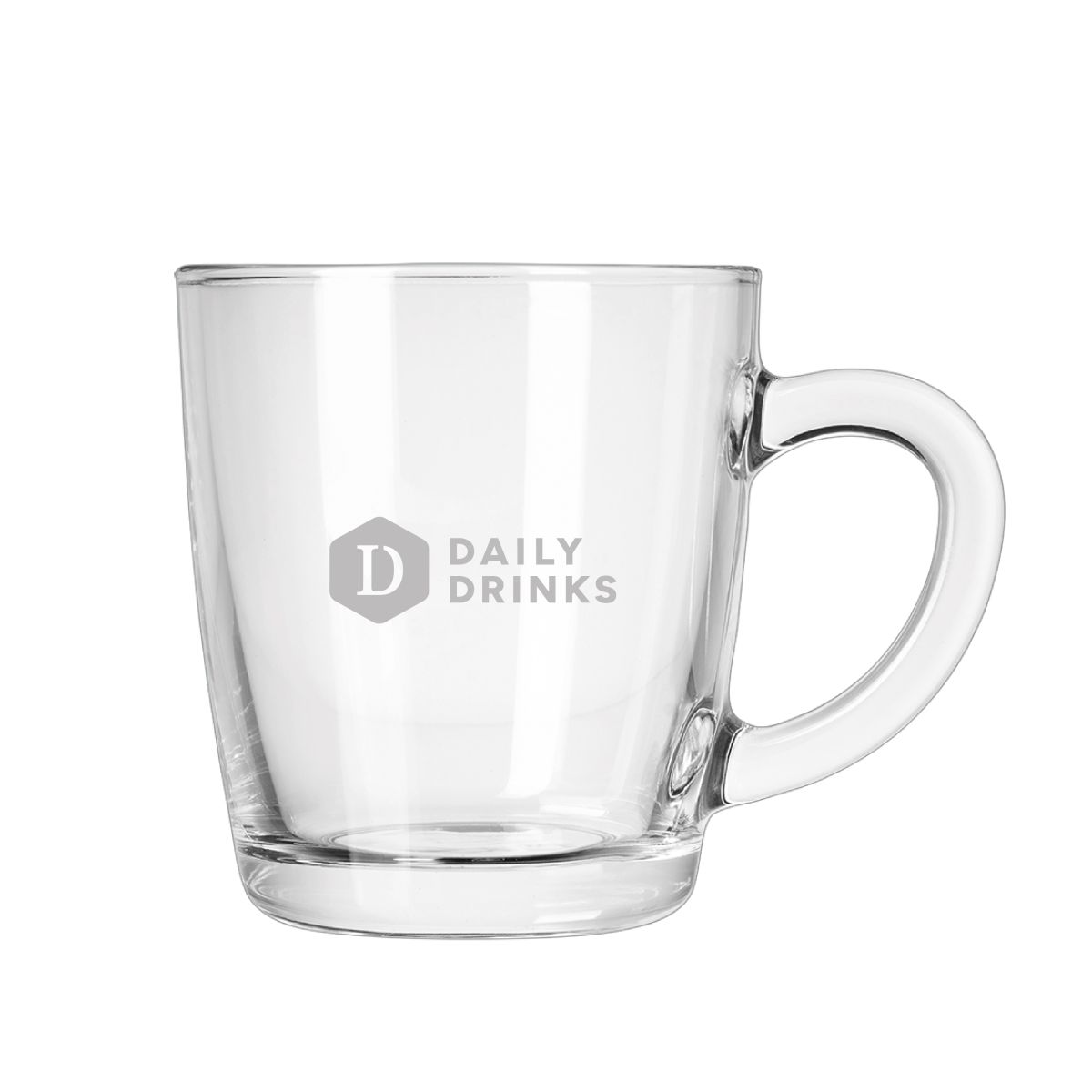 Das Logo von DailyDrinks ist auf der Vorderseite des New Morning Low 32 cl Teeglases eingraviert.