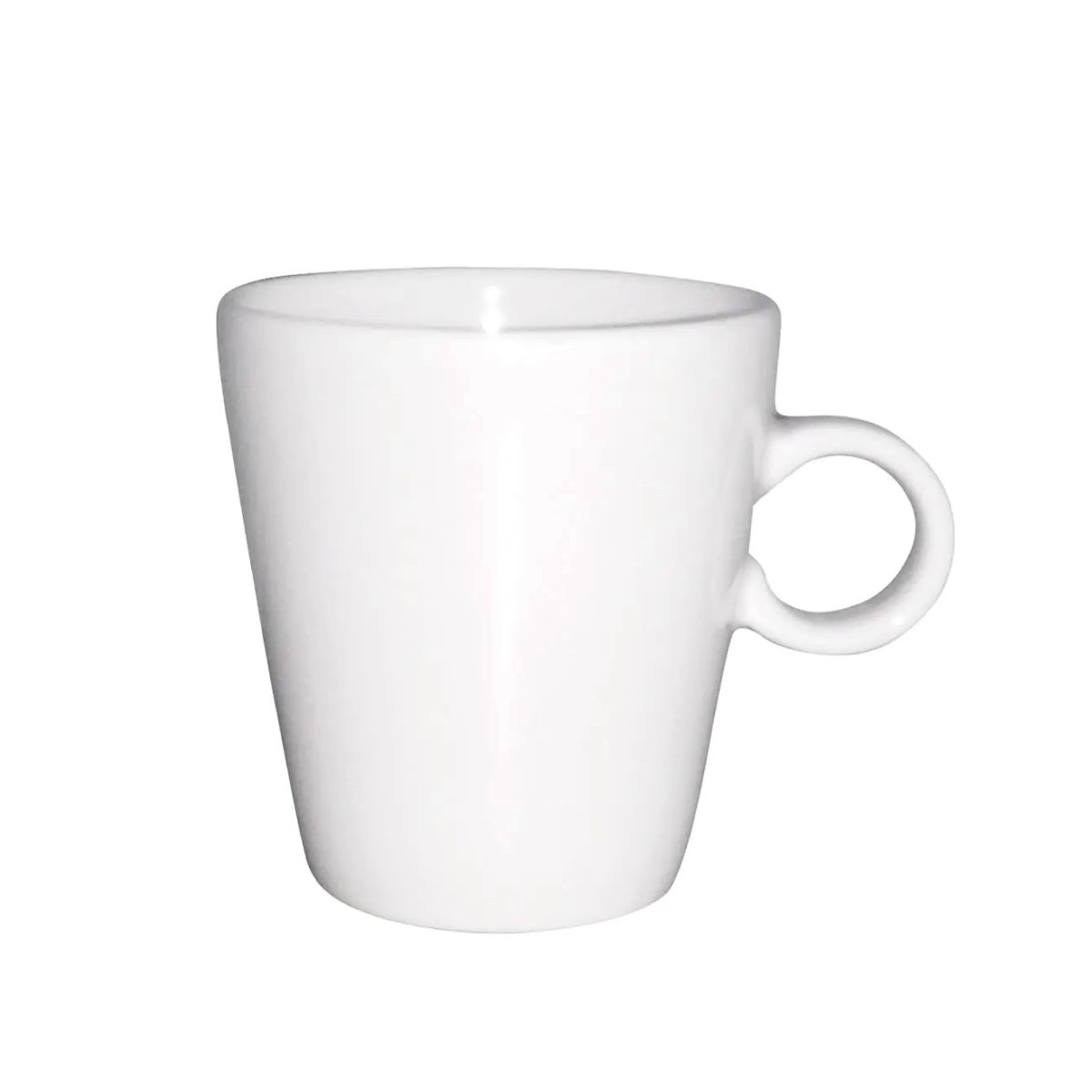 Trapo Becher weiß 20 cl. aufrecht stehend und in der Vorderansicht sichtbar.