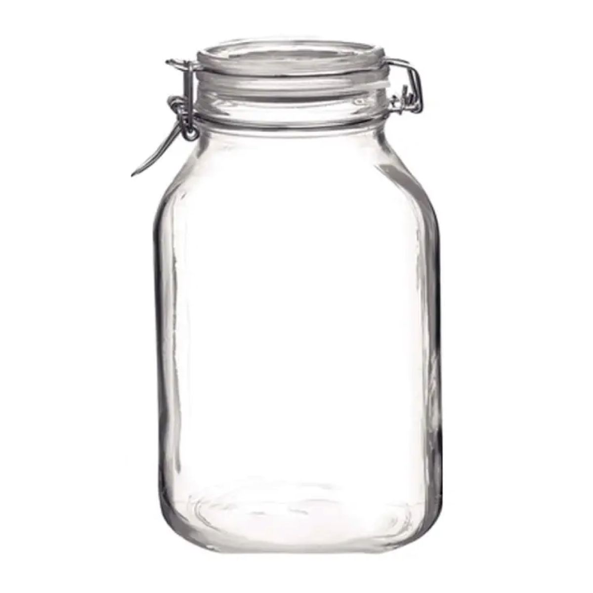 Einweckglas 1,5 Liter Fido aus Glas, mit Metallverschluss und klarer Form.