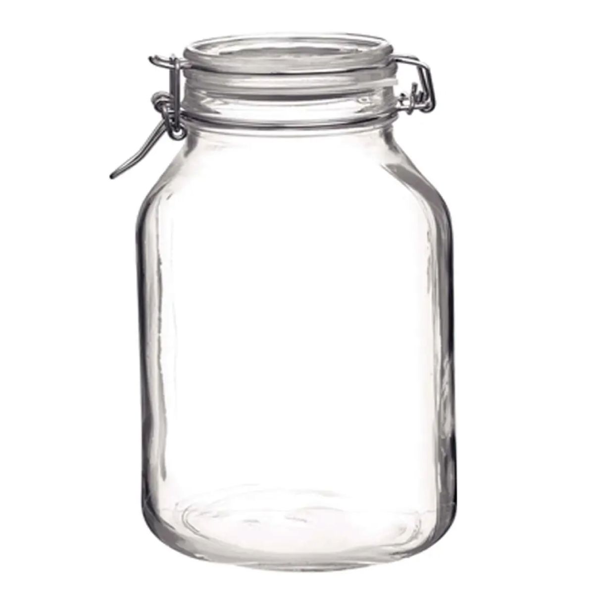 Vorderansicht des Einweckglas 5 Liter Fido mit Glasgefäß und Metallbügelverschluss. Vorderansicht des Einweckglas 5 Liter Fido mit Glasgefäß und Metallbügelverschluss.